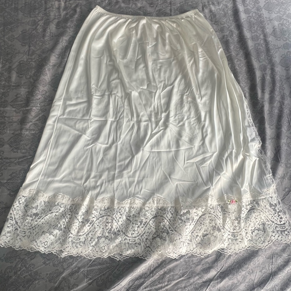 White vintage slip skirt